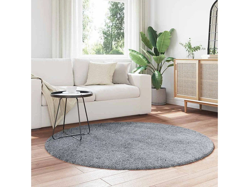 Tappeto Shaggy NAVARRA Grigio Chiaro 160x160 cm