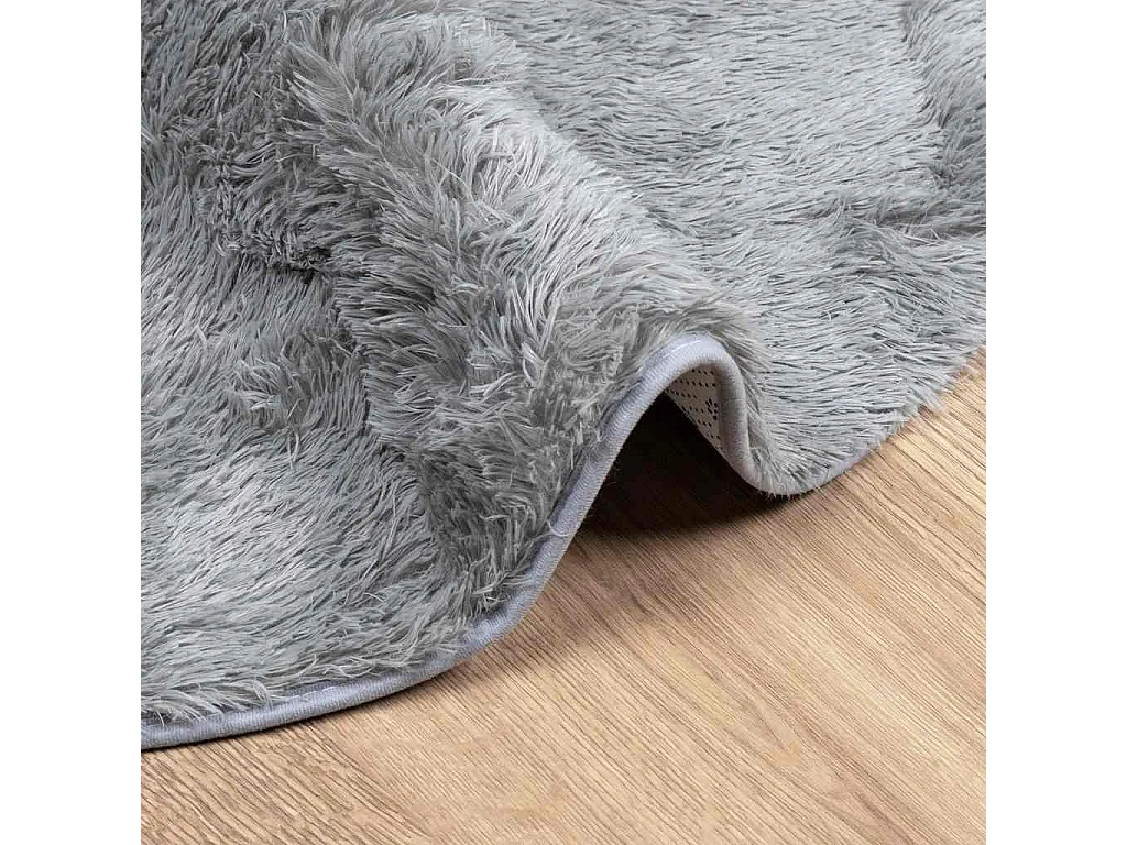 Tappeto Shaggy NAVARRA Grigio Chiaro 160x160 cm