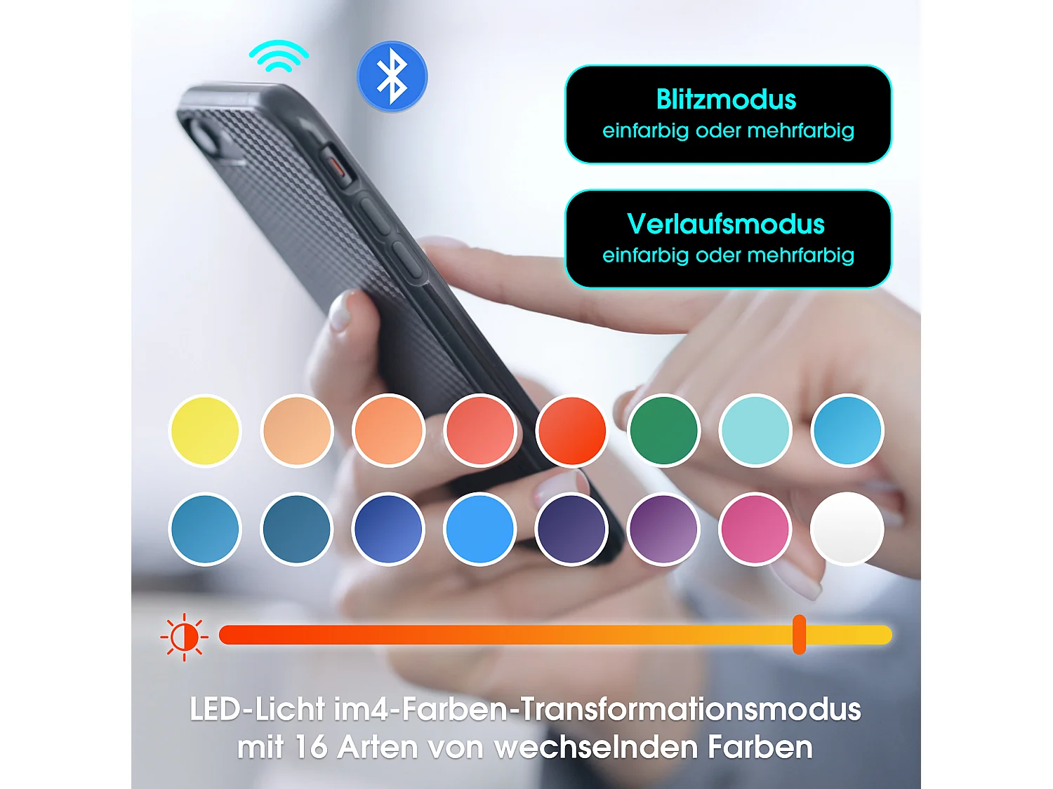 Table basse multifonction avec LED, hauteur réglable, stockage flexible, laquée noire (78x78x45.5/59.5 cm)