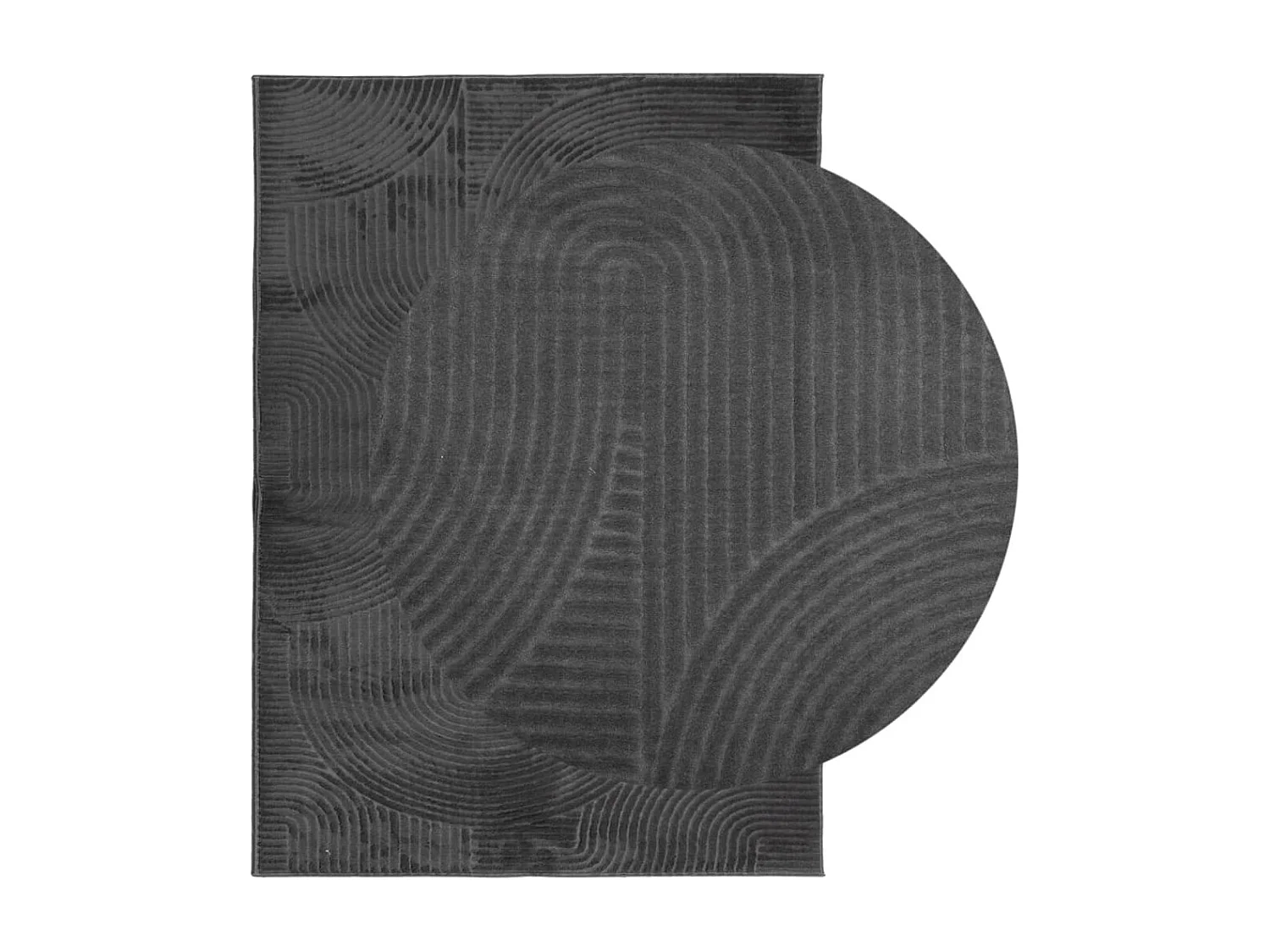 Tapis IZA poils courts style scandinave anthracite 240x340 cm