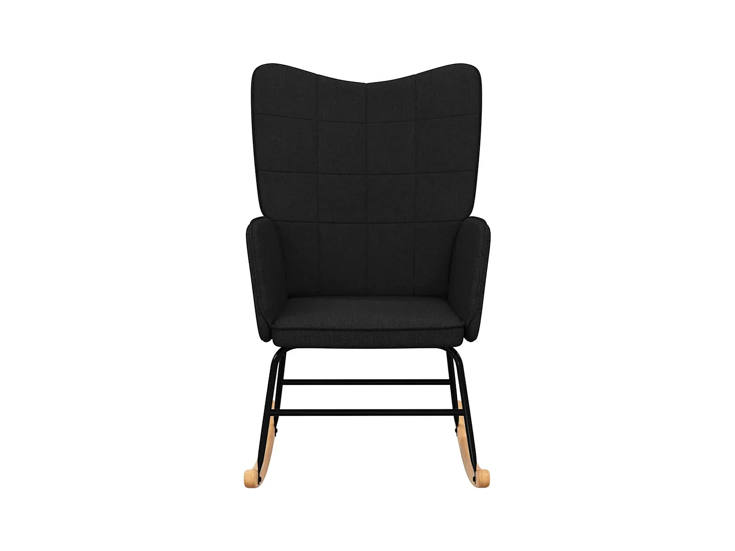 Schaukelstuhl aus schwarzem Stoff