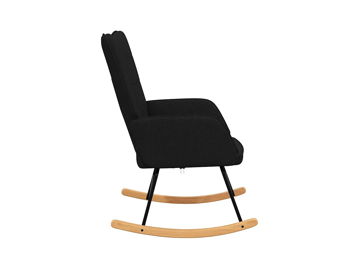 Schaukelstuhl aus schwarzem Stoff