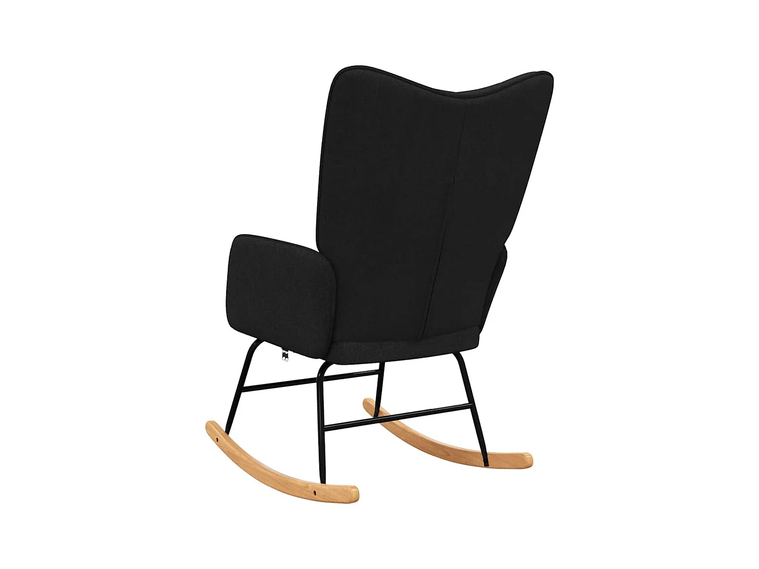 Schaukelstuhl aus schwarzem Stoff