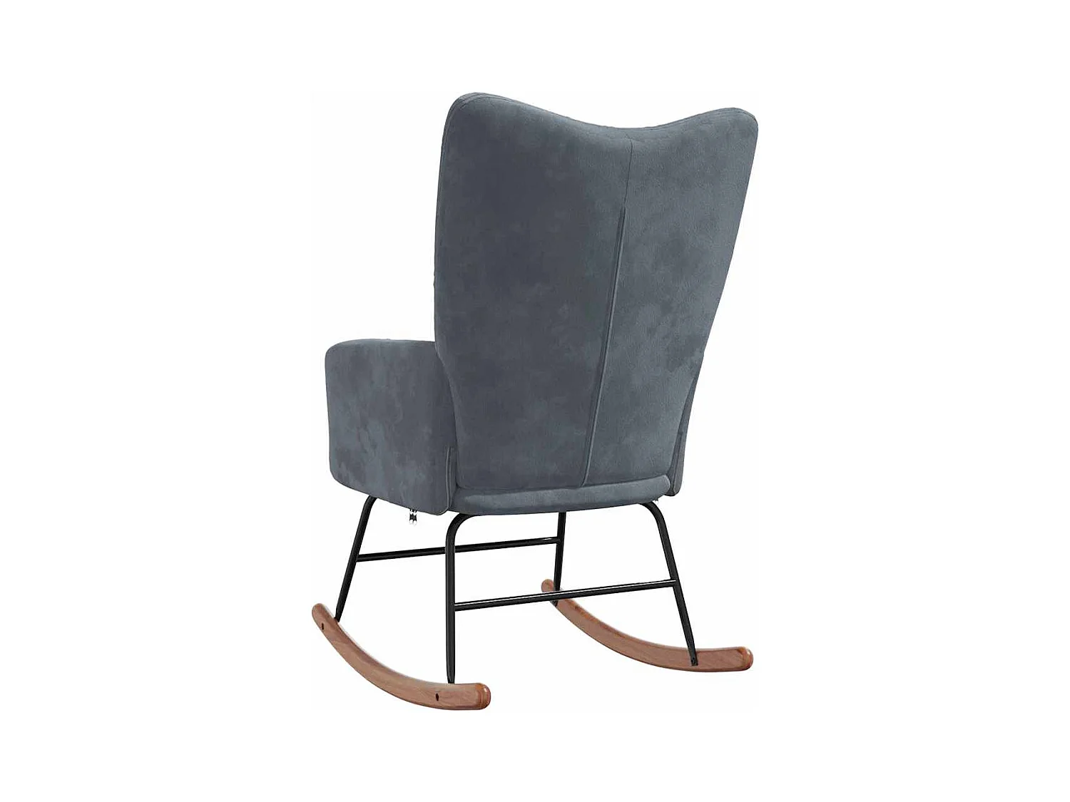 Mecedora de terciopelo gris oscuro
