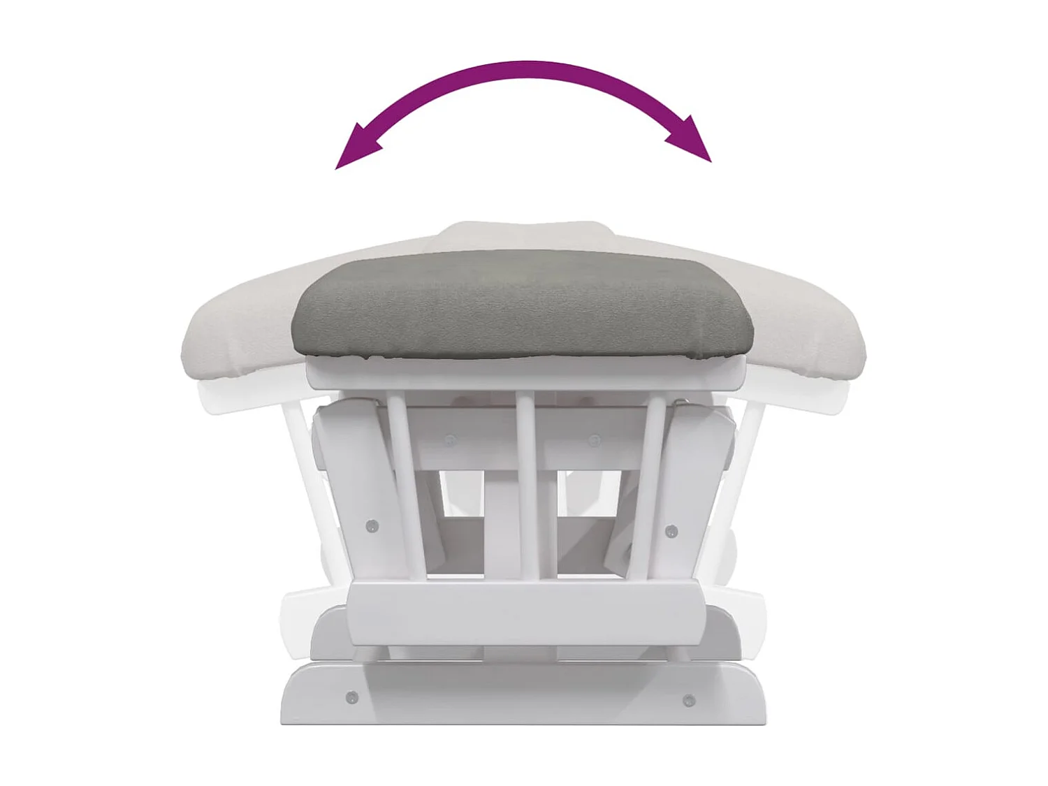 Mecedora con reposapiés Tela gris claro