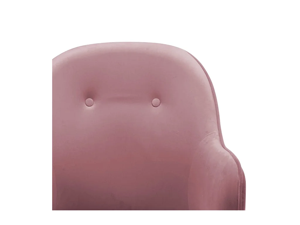Roze fluwelen schommelstoel