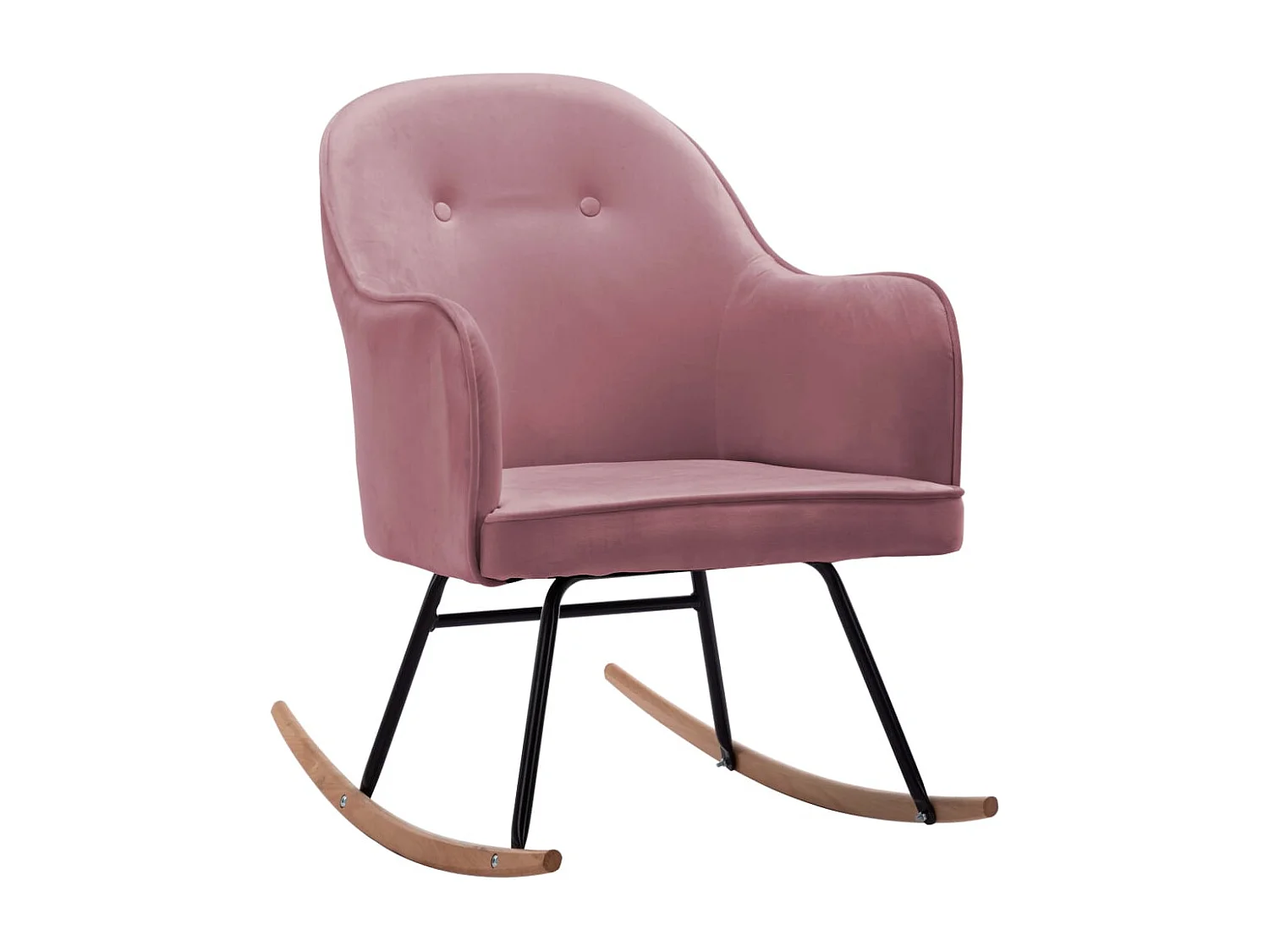 Mecedora de terciopelo rosa