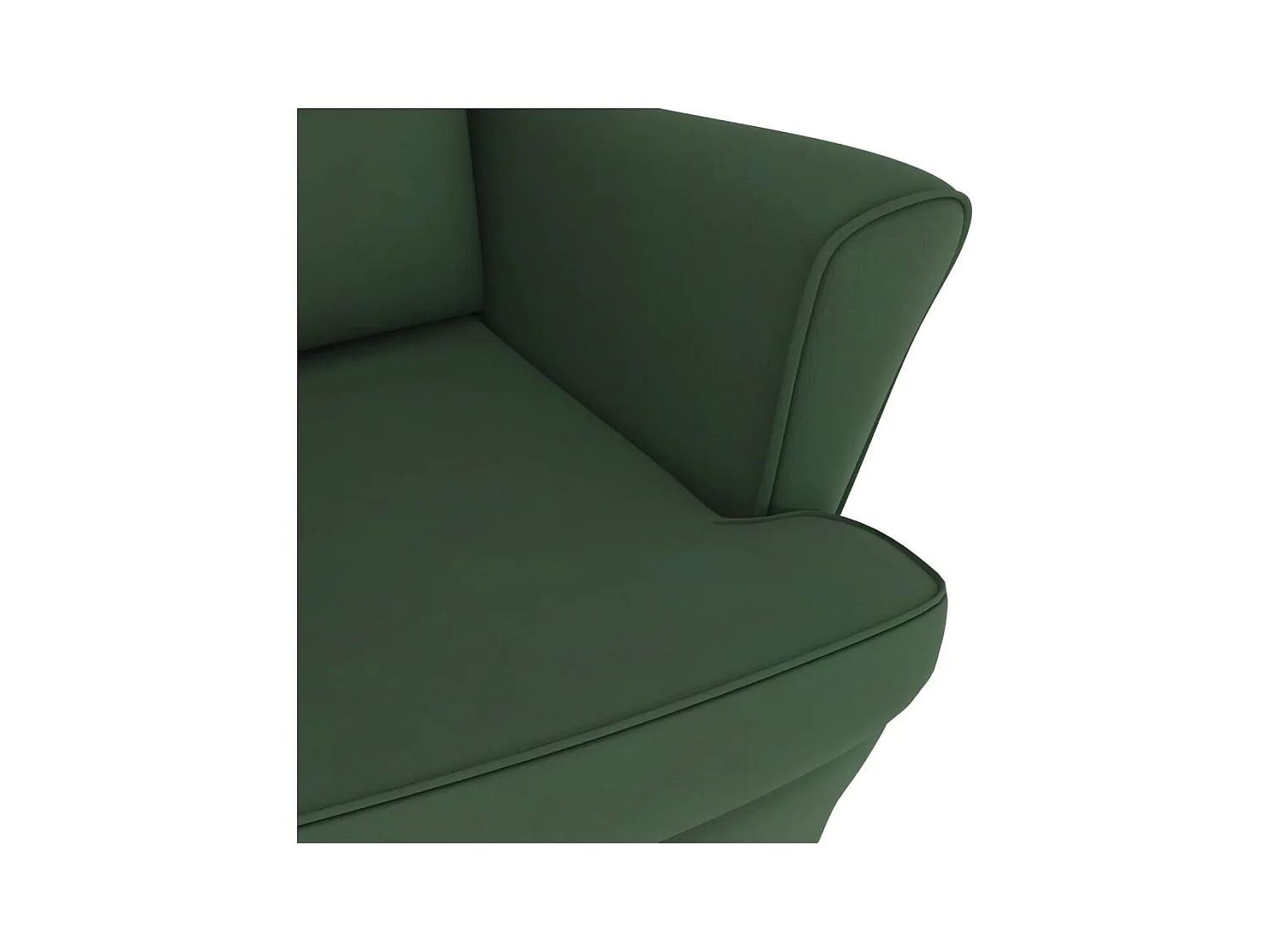 Mecedora con patas de madera de caucho Terciopelo verde oscuro