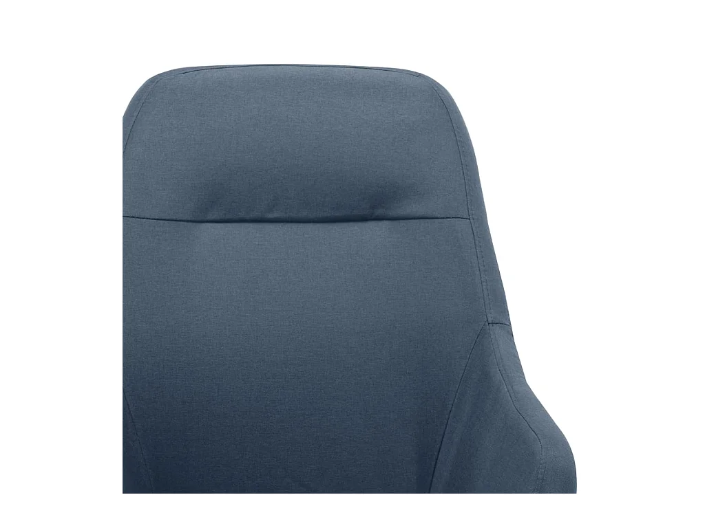 Blauwe stoffen schommelstoel