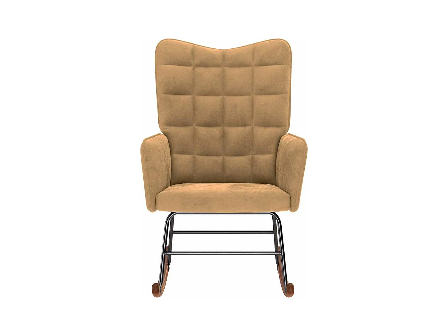 Chaise à bascule Marron Velours