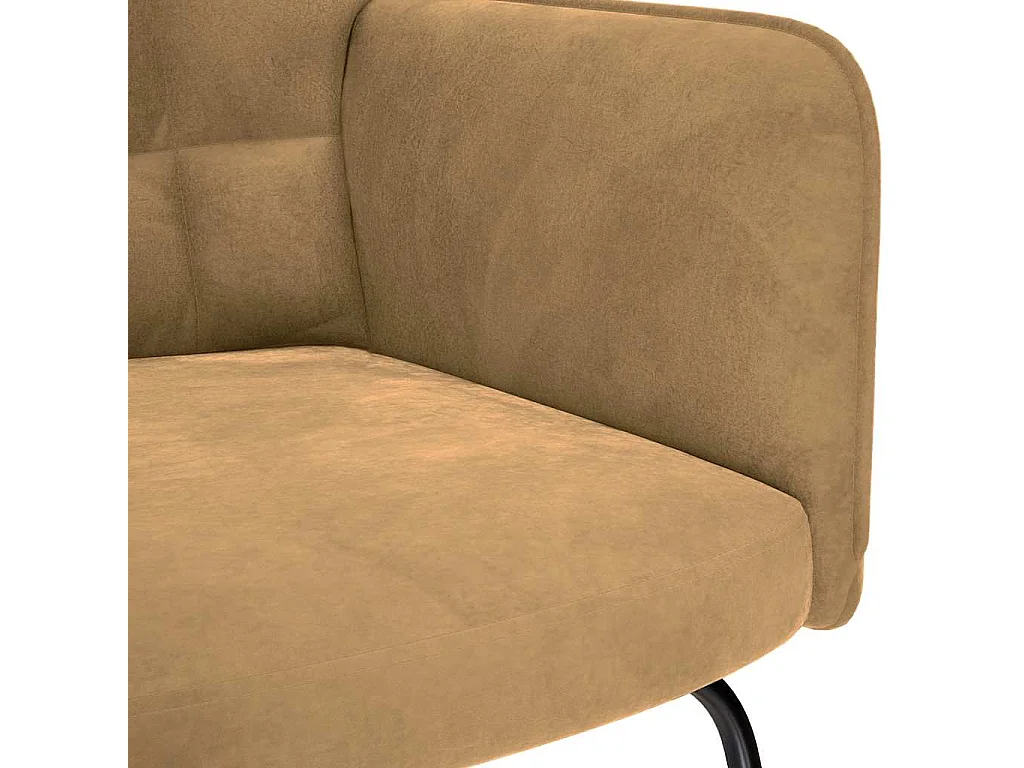 Chaise à bascule Marron Velours