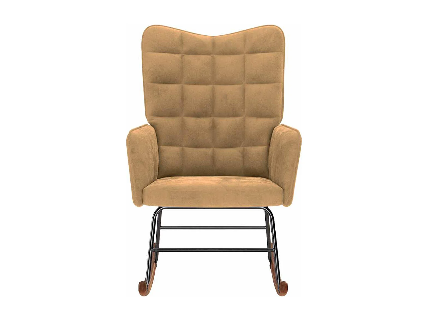 Chaise à bascule Marron Velours