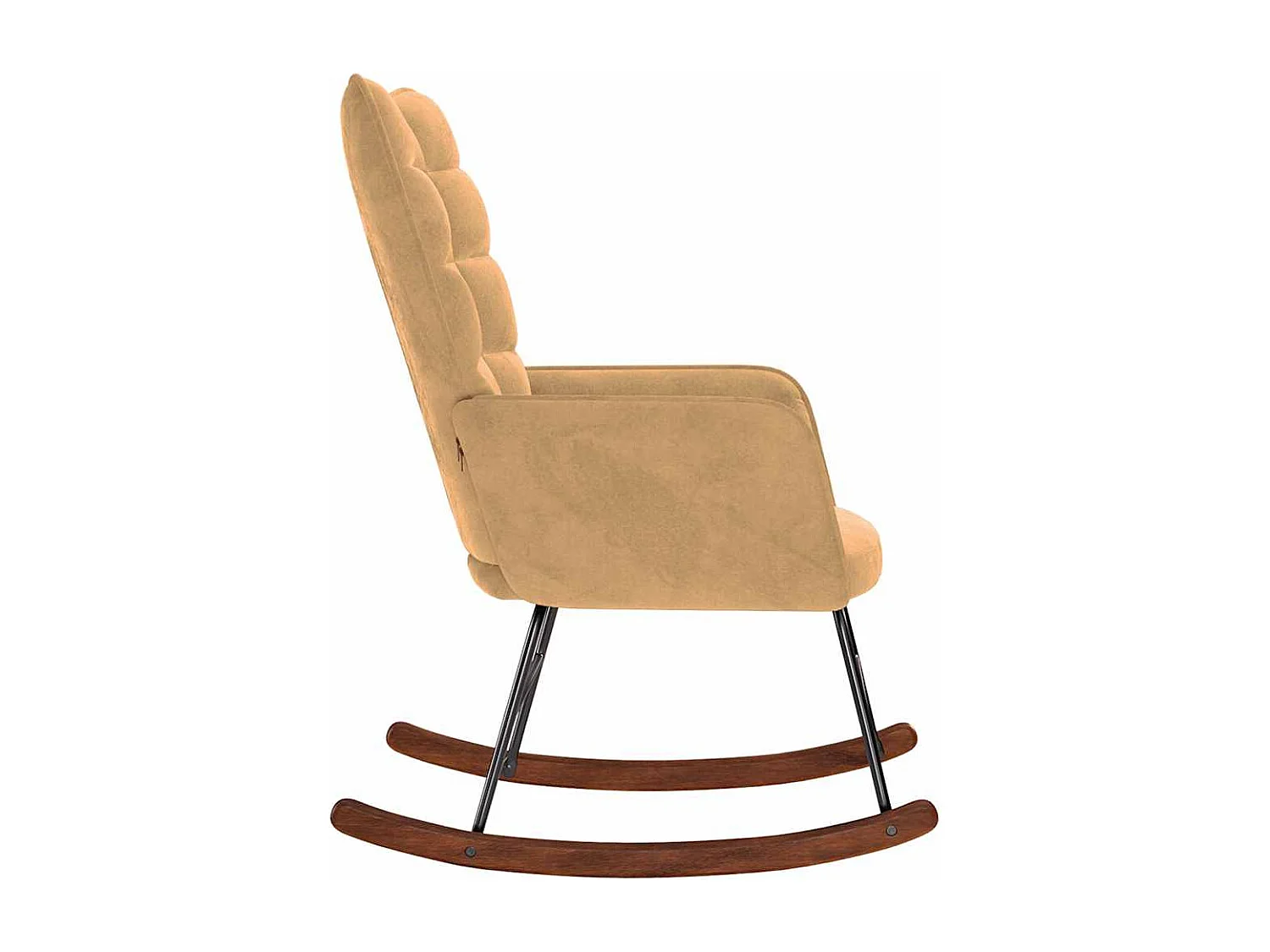 Chaise à bascule Marron Velours