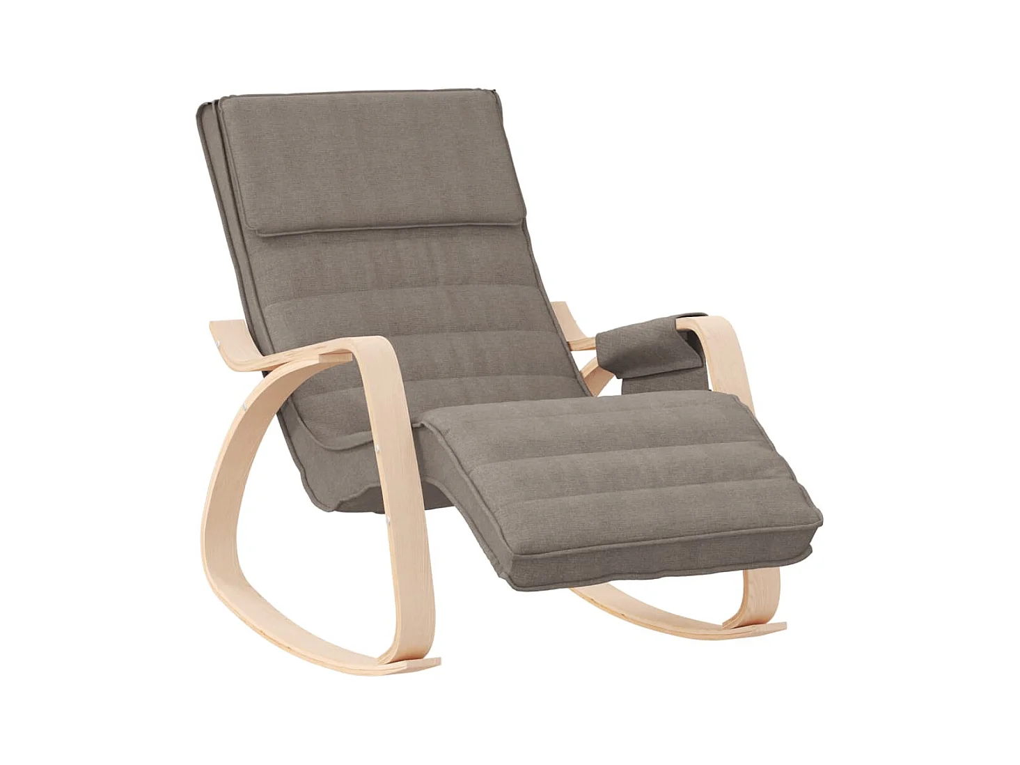 Taupe stoffen schommelstoel