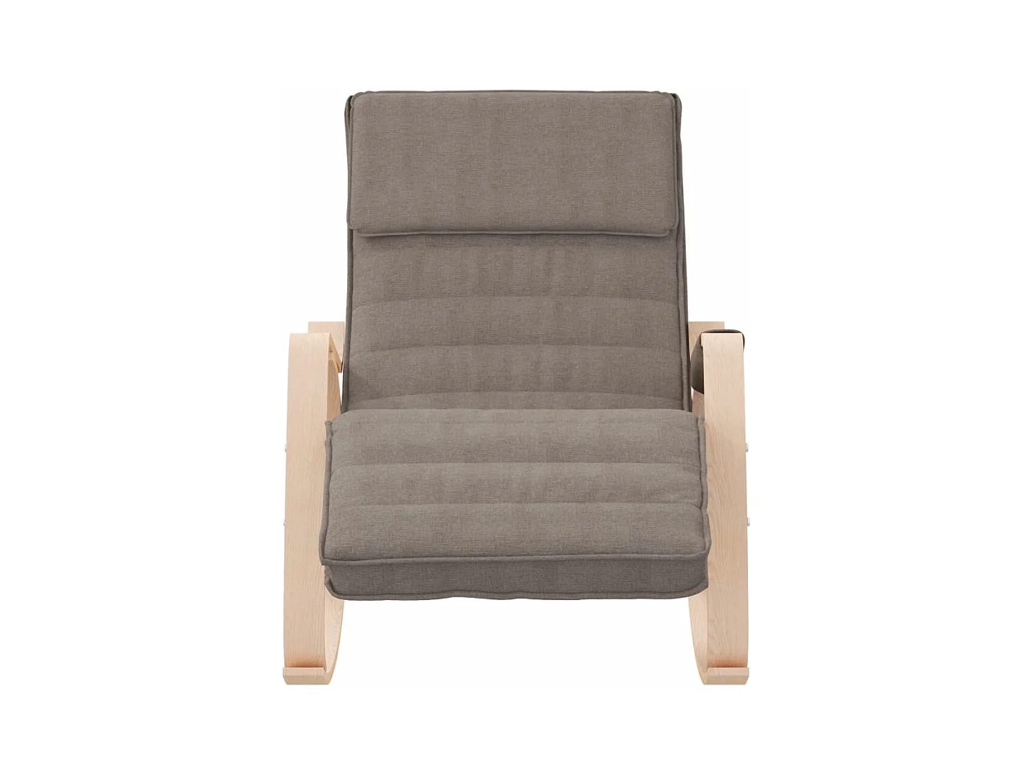 Taupe stoffen schommelstoel