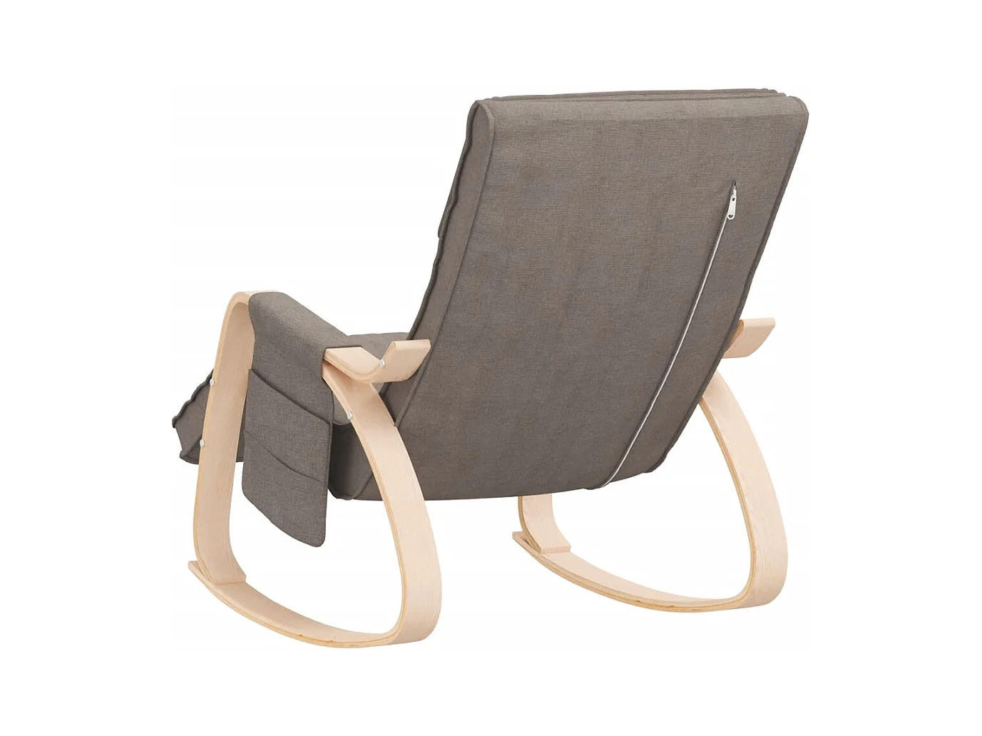 Taupe stoffen schommelstoel