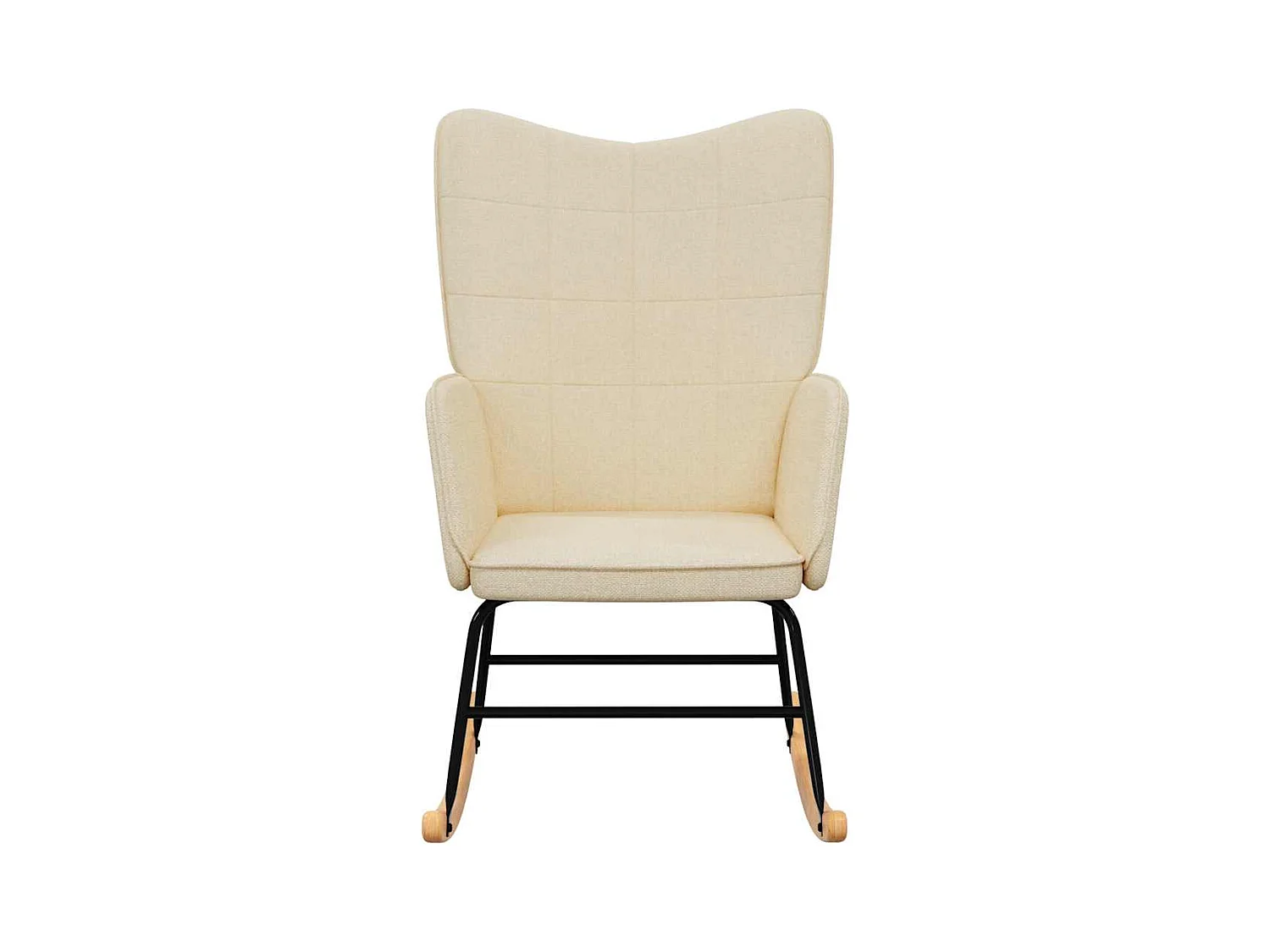 Mecedora de tela color crema