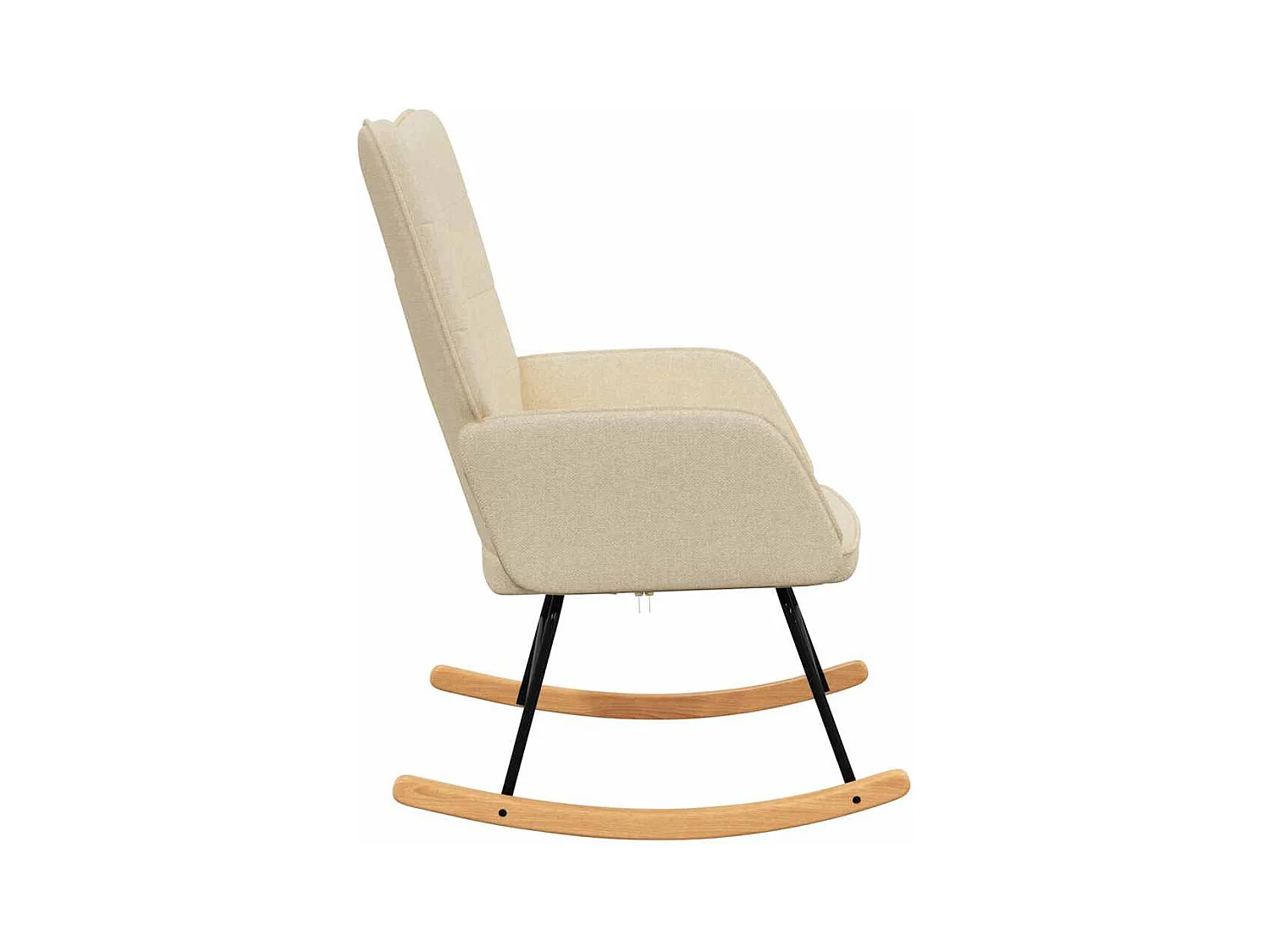 Mecedora de tela color crema