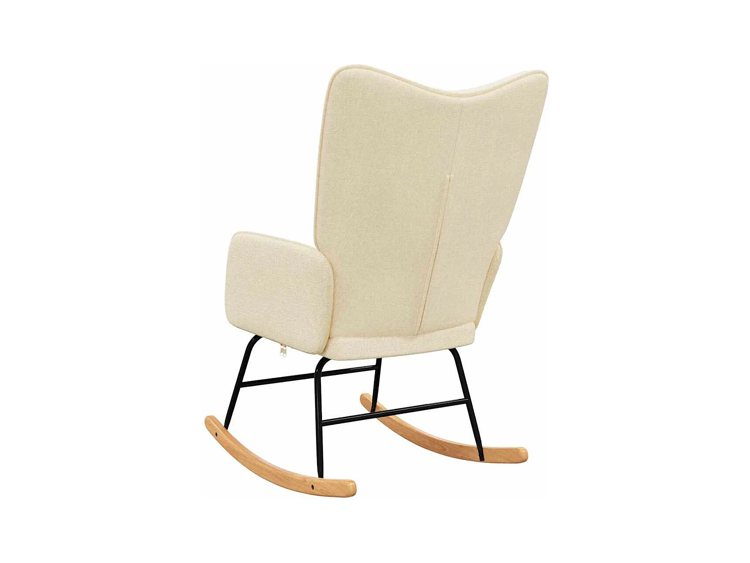 Mecedora de tela color crema