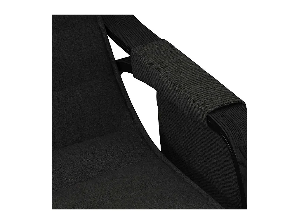 Chaise à bascule Noir Tissu