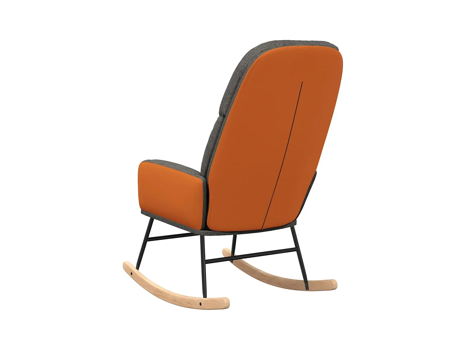 Donkergrijze stoffen schommelstoel