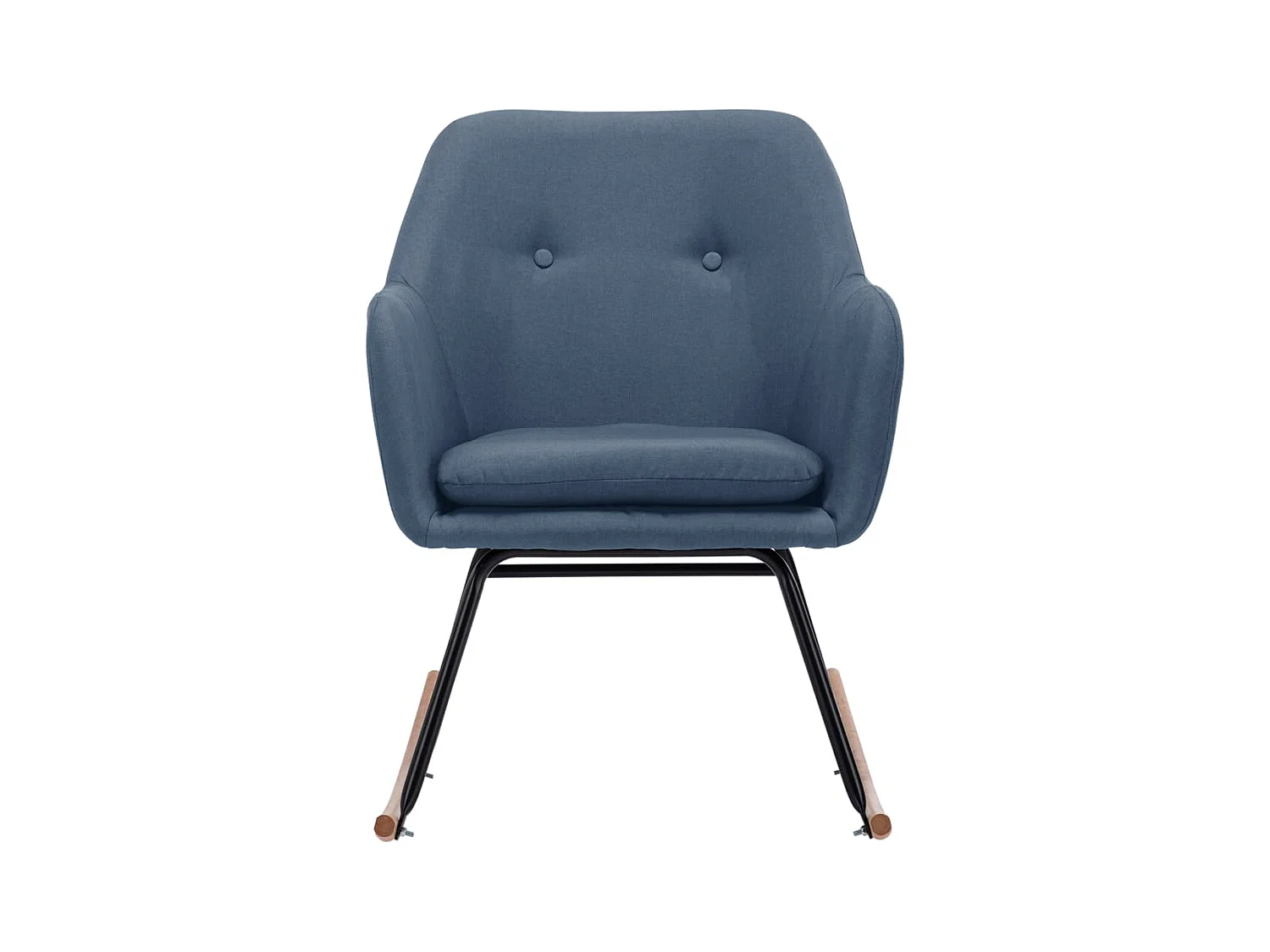 Blauer Schaukelstuhl aus Stoff