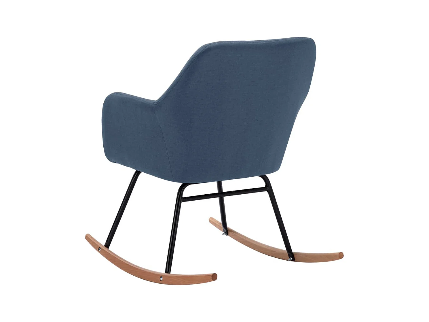 Blauer Schaukelstuhl aus Stoff