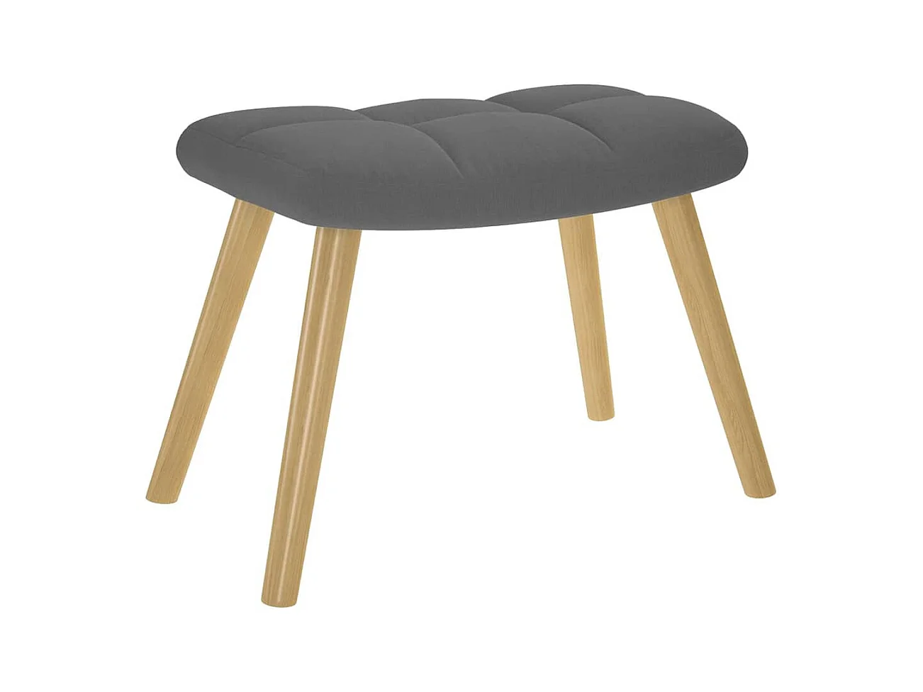 Chaise à bascule avec repose-pied Gris foncé Tissu