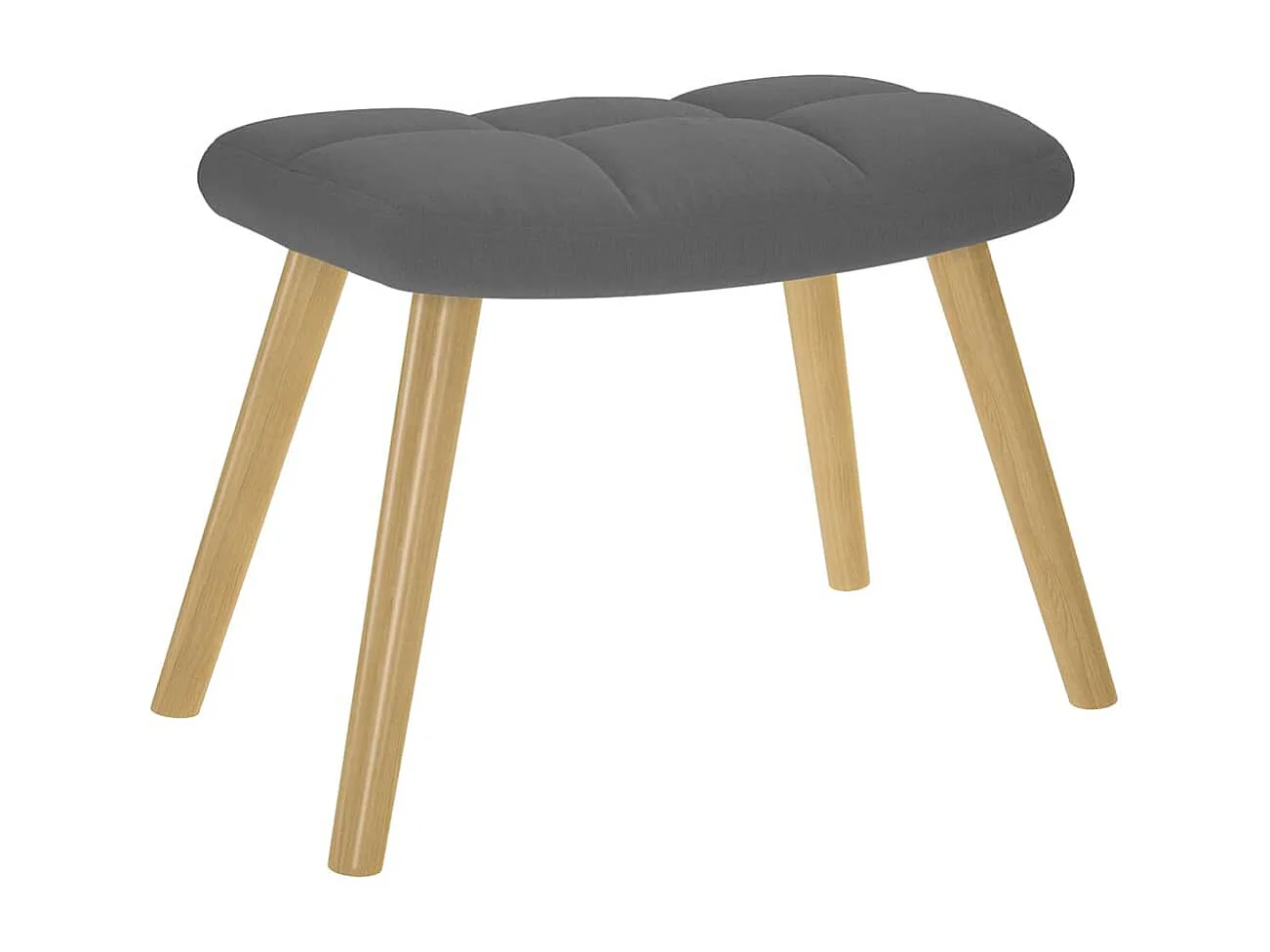 Sedia a dondolo con poggiapiedi Tessuto grigio scuro