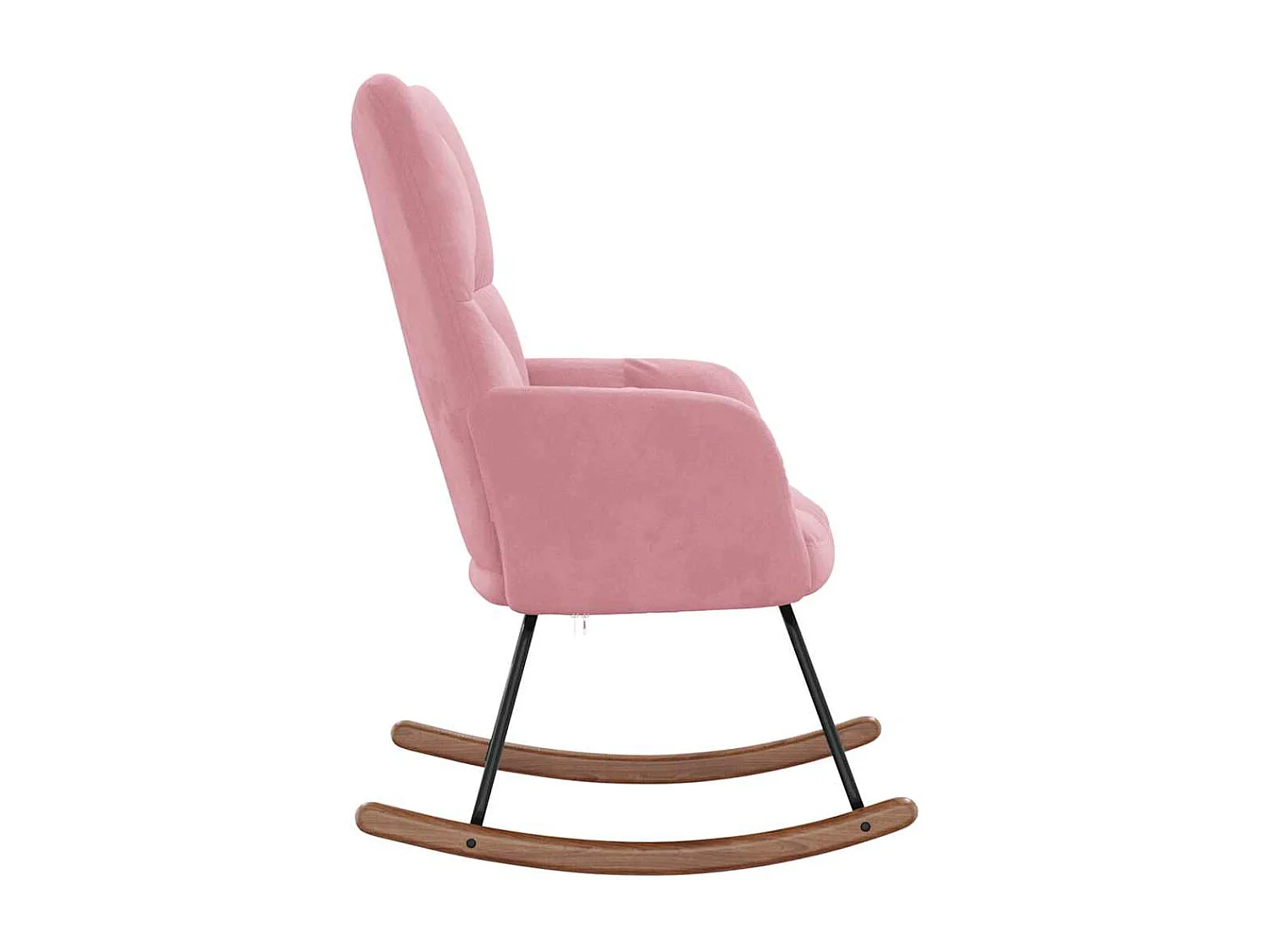Mecedora de terciopelo rosa