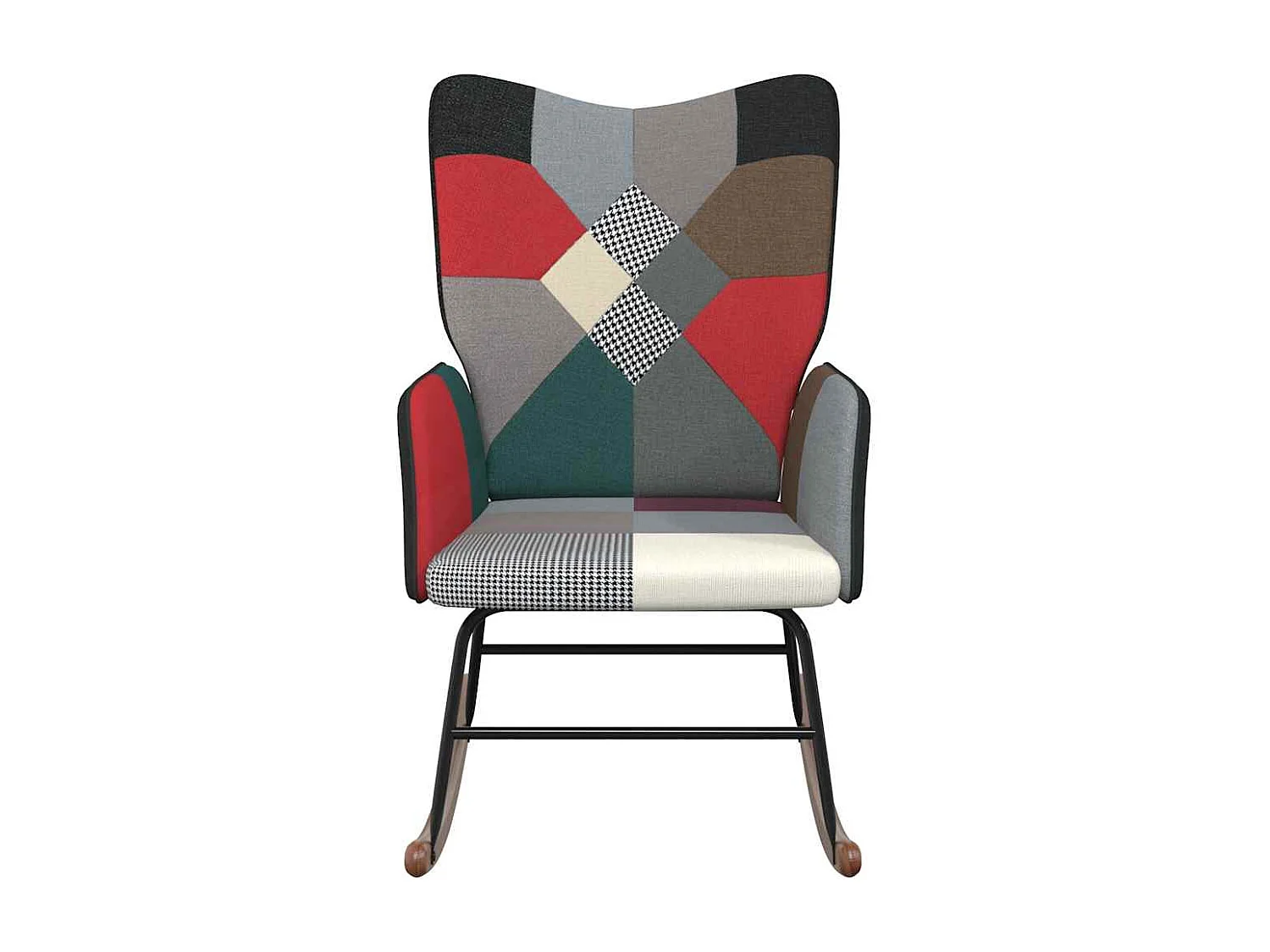 Chaise à bascule Patchwork Tissu