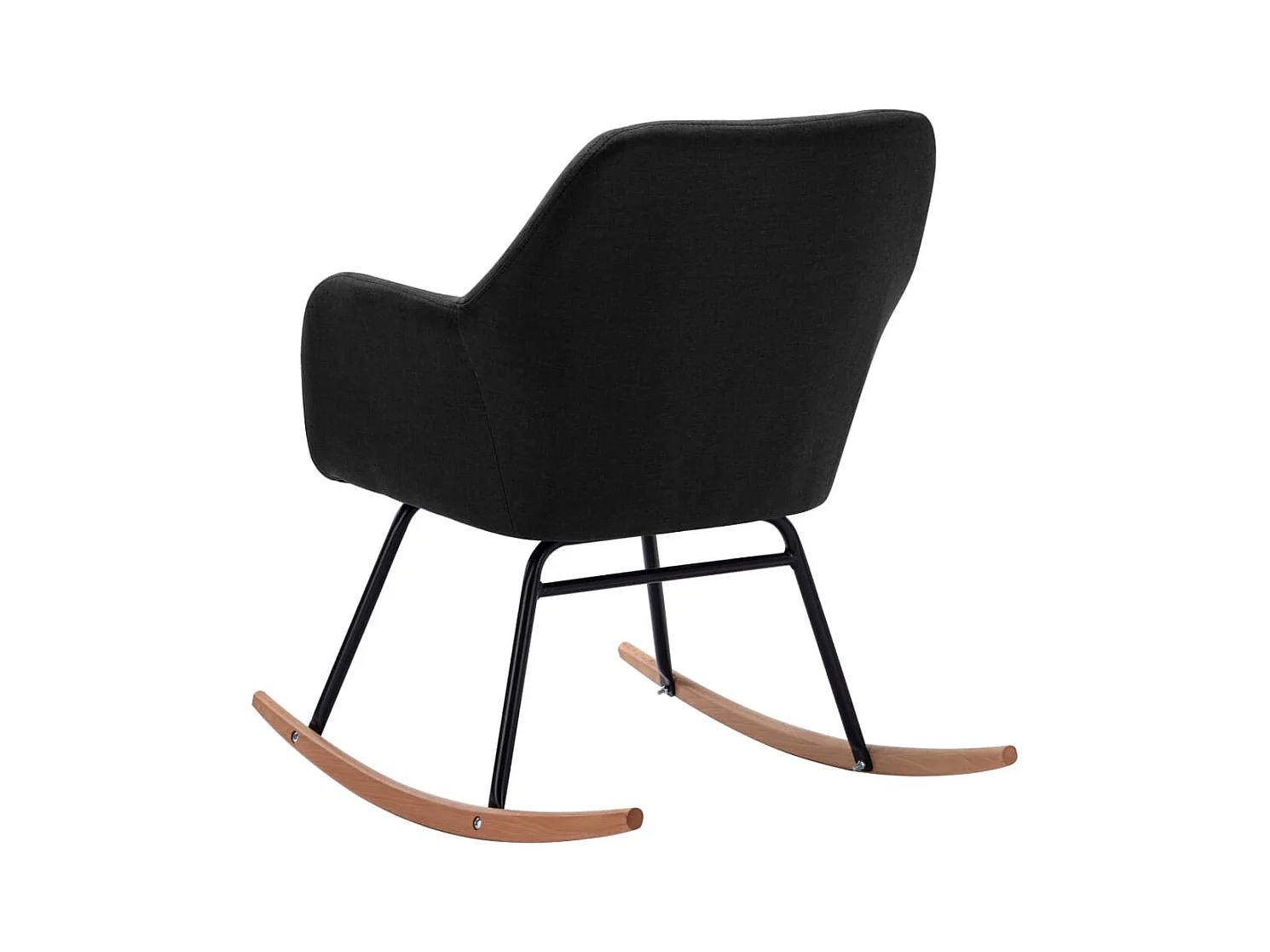 Schaukelstuhl aus schwarzem Stoff
