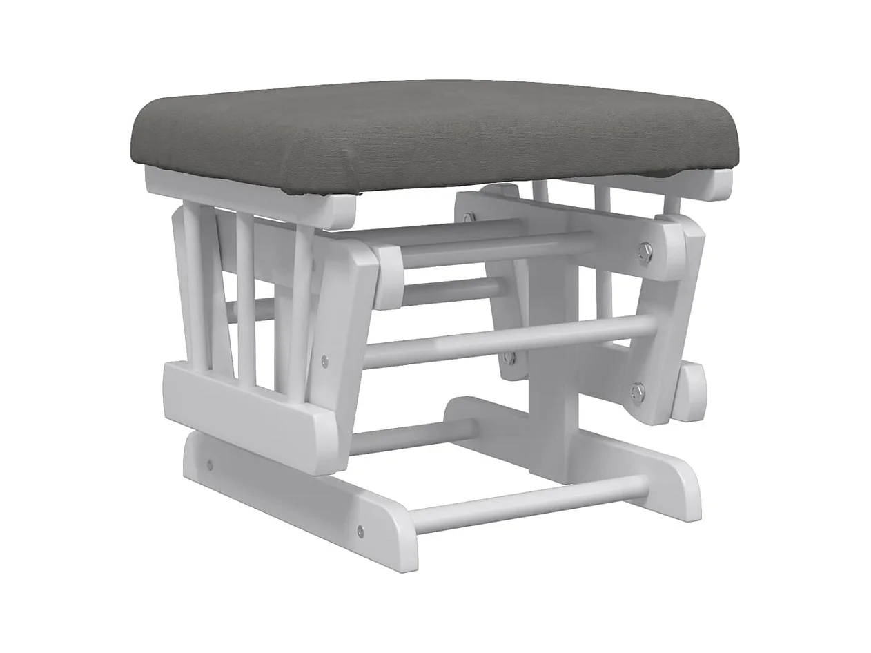 Schommelstoel met voetenbankje Donkergrijze stof