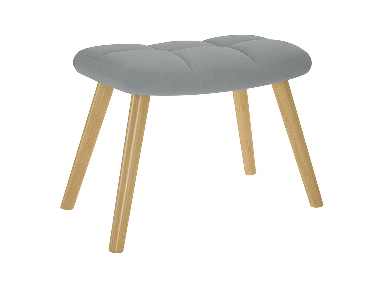 Chaise à bascule avec repose-pied Gris clair Tissu