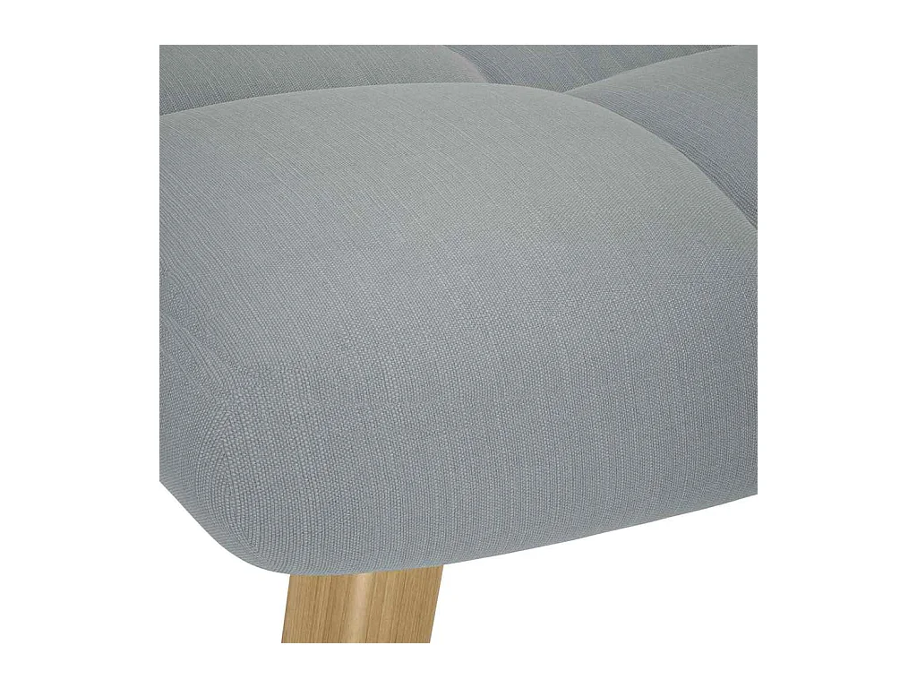 Chaise à bascule avec repose-pied Gris clair Tissu