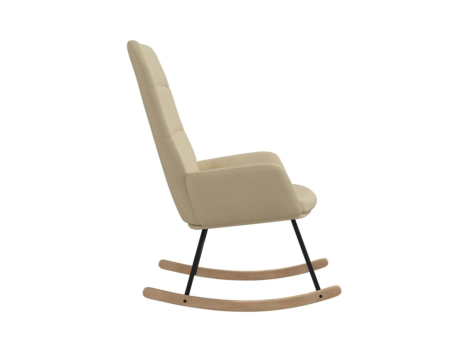 Mecedora de tela color crema