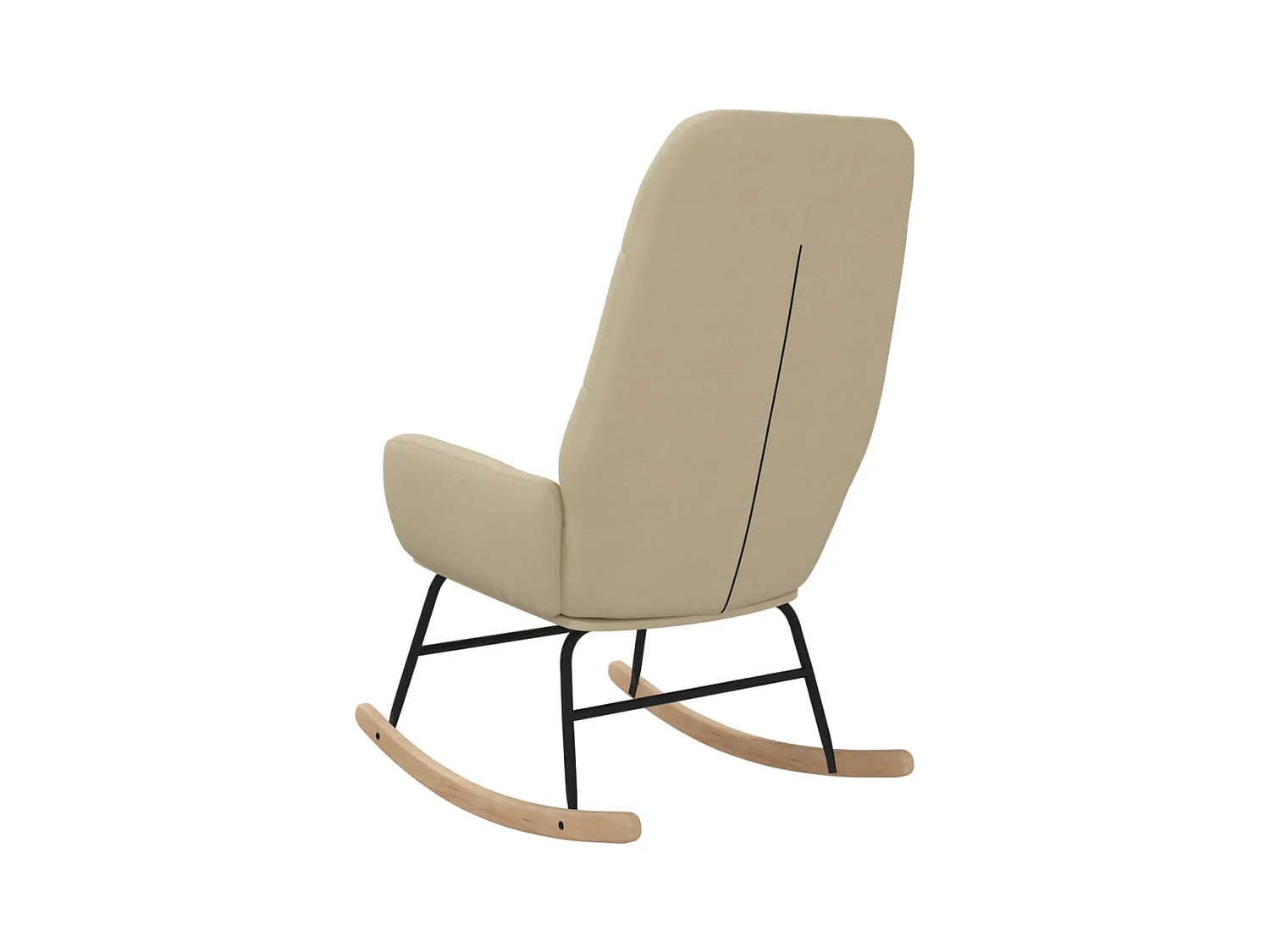 Mecedora de tela color crema