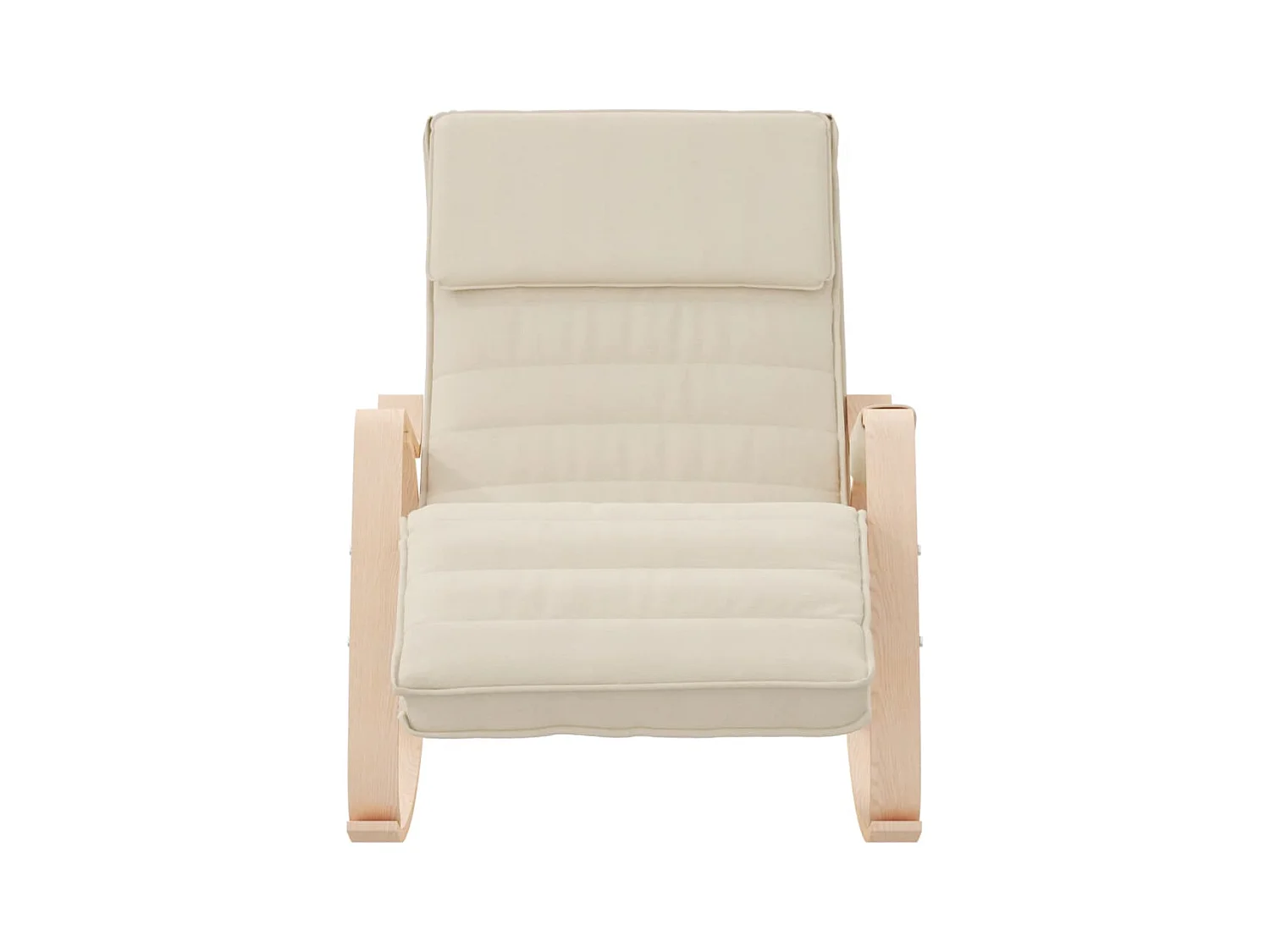 Sedia a dondolo in tessuto color crema