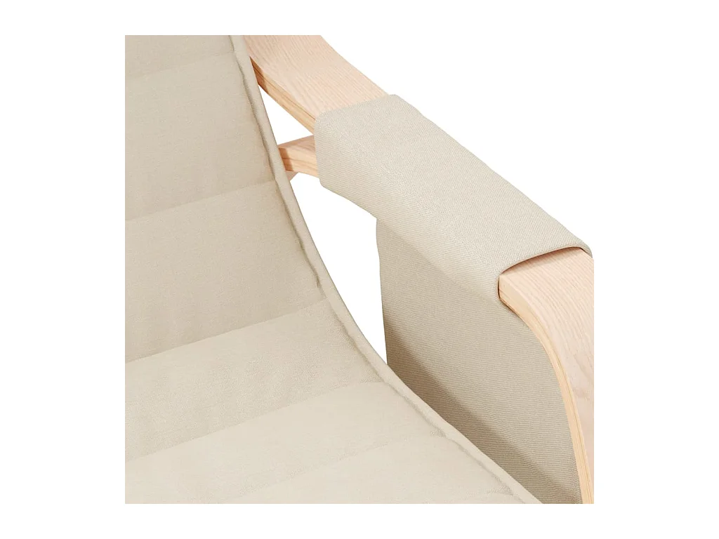 Sedia a dondolo in tessuto color crema