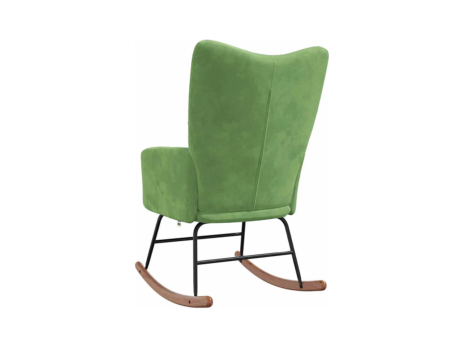 Lichtgroene fluwelen schommelstoel