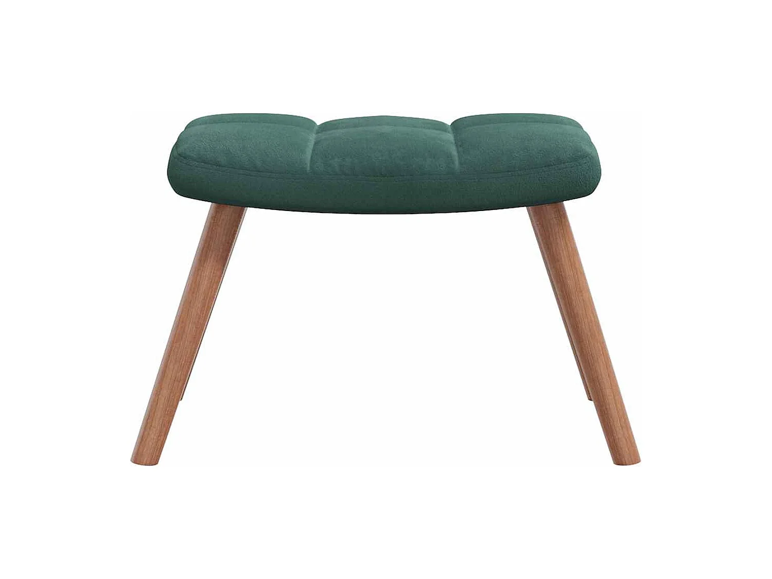 Sedia a dondolo con poggiapiedi Velluto verde scuro