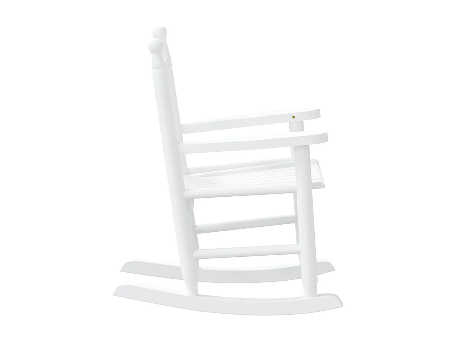 Chaise à bascule enfants blanc bois de peuplier massif