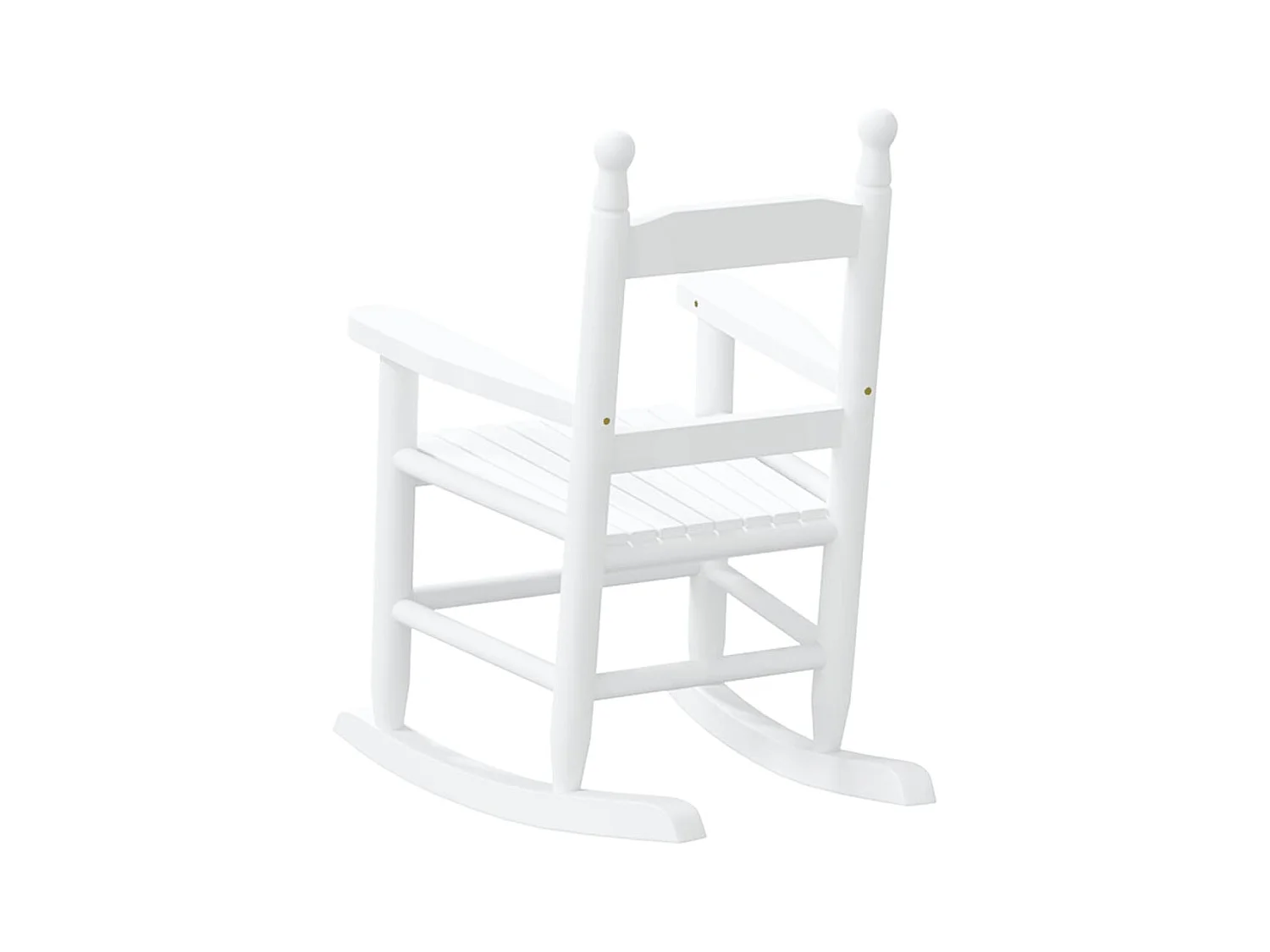 Chaise à bascule enfants blanc bois de peuplier massif