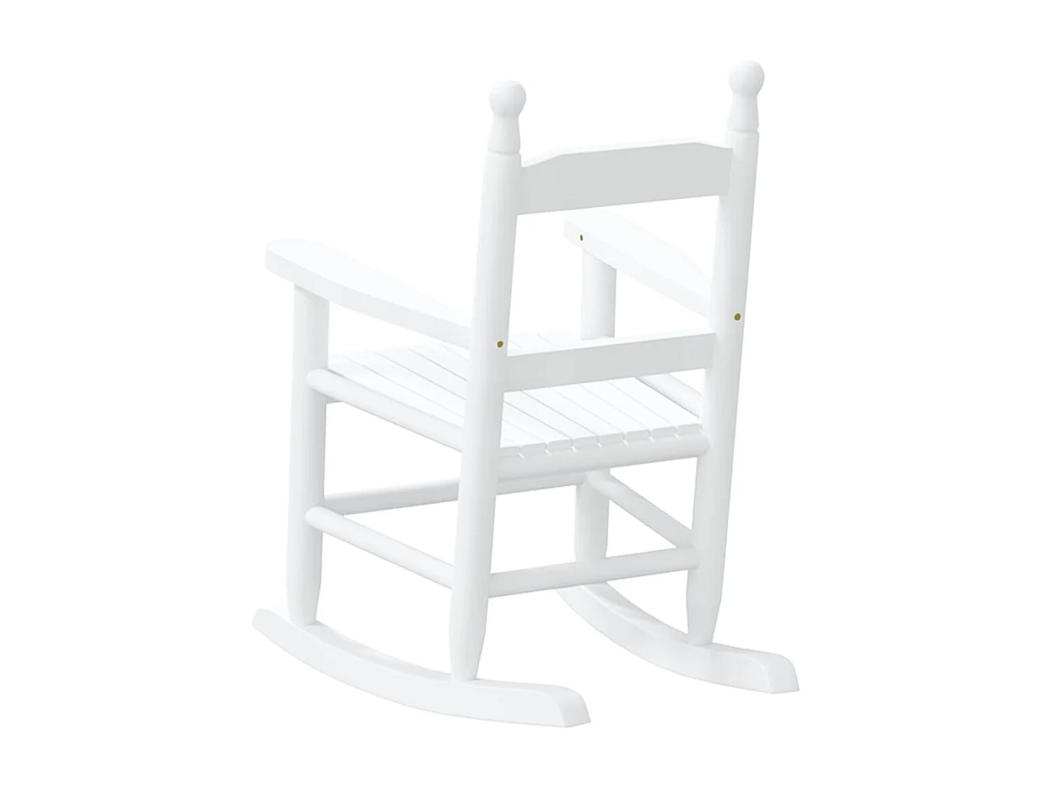 Chaise à bascule enfants blanc bois de peuplier massif