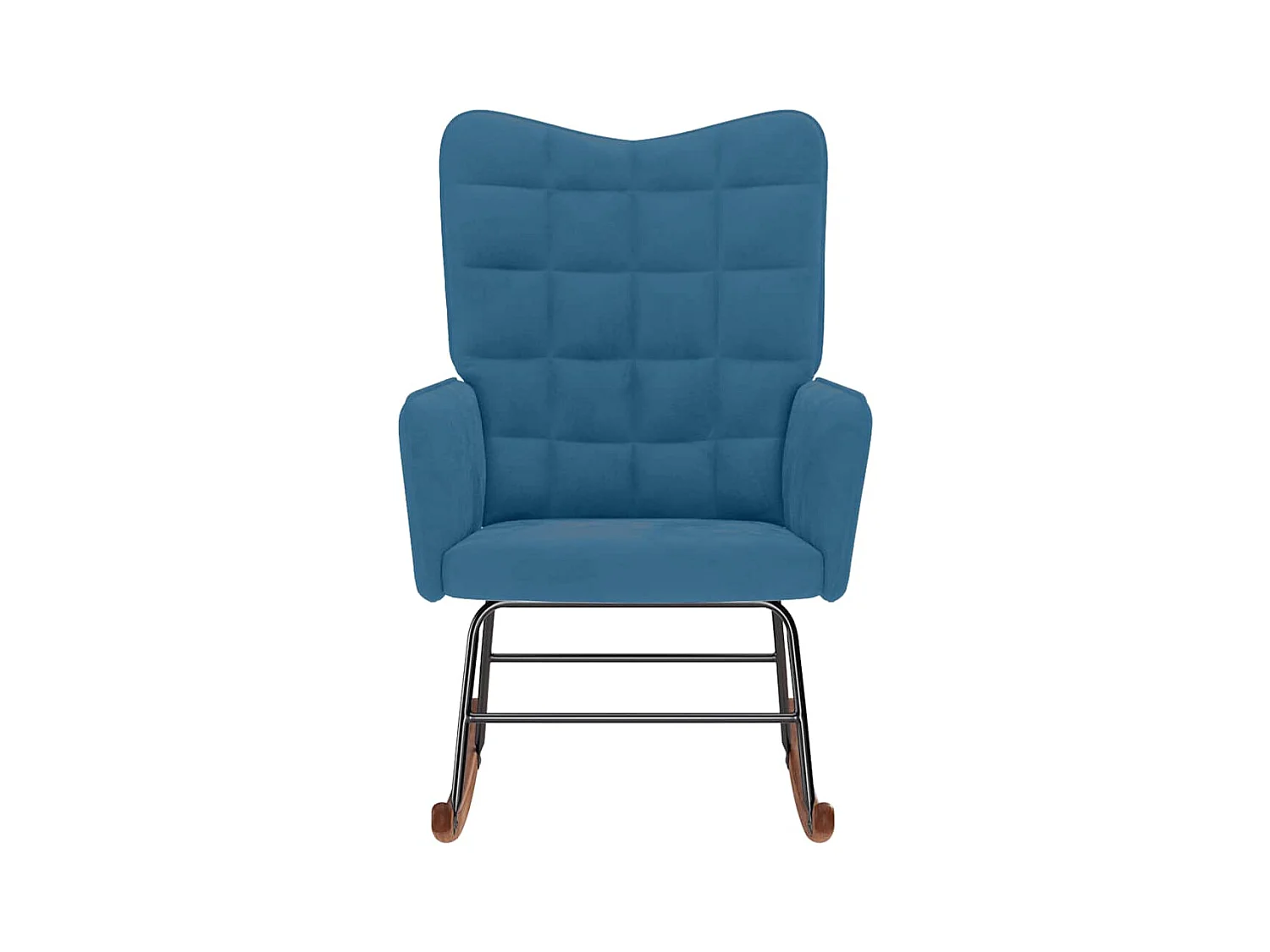 Chaise à bascule Bleu Velours