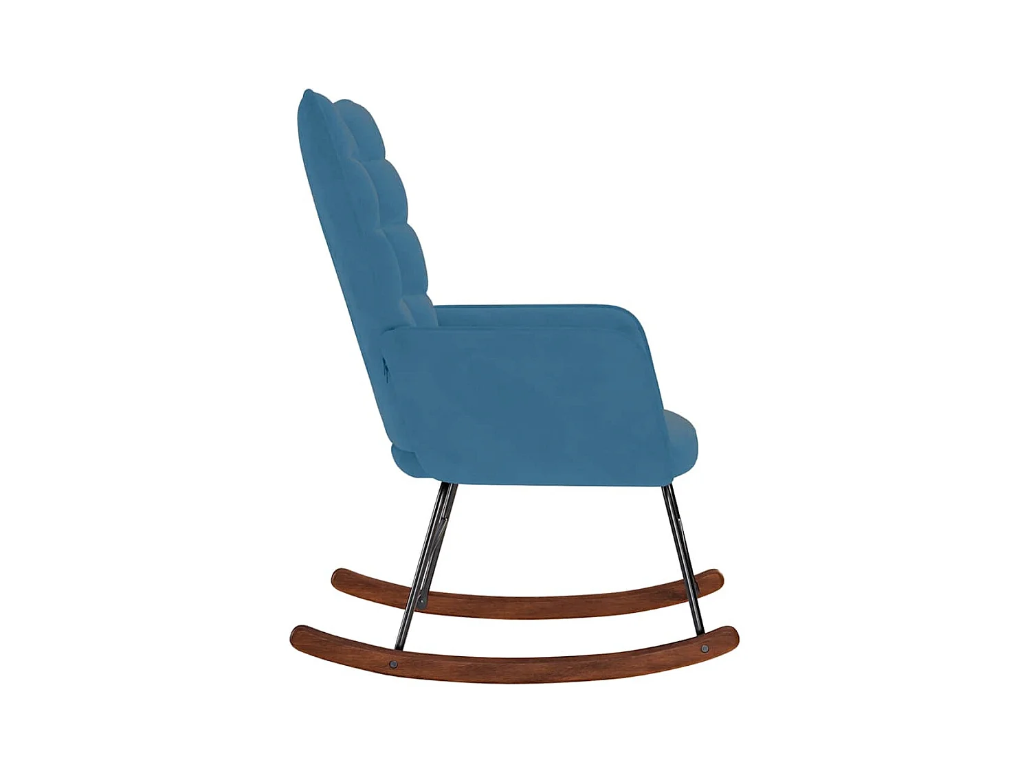 Chaise à bascule Bleu Velours