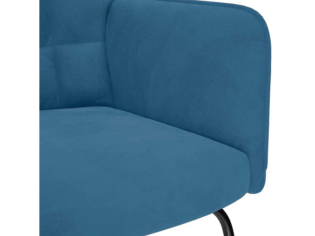 Chaise à bascule Bleu Velours