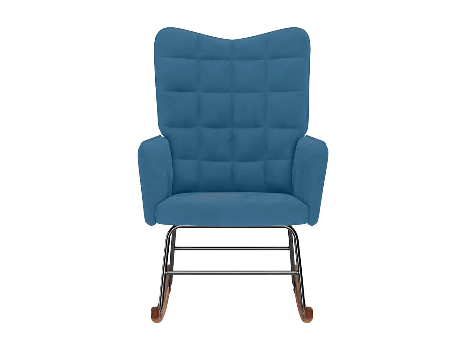 Mecedora de terciopelo azul