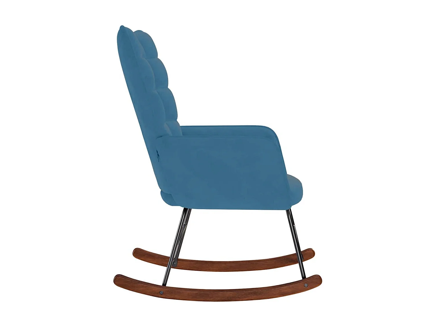 Mecedora de terciopelo azul