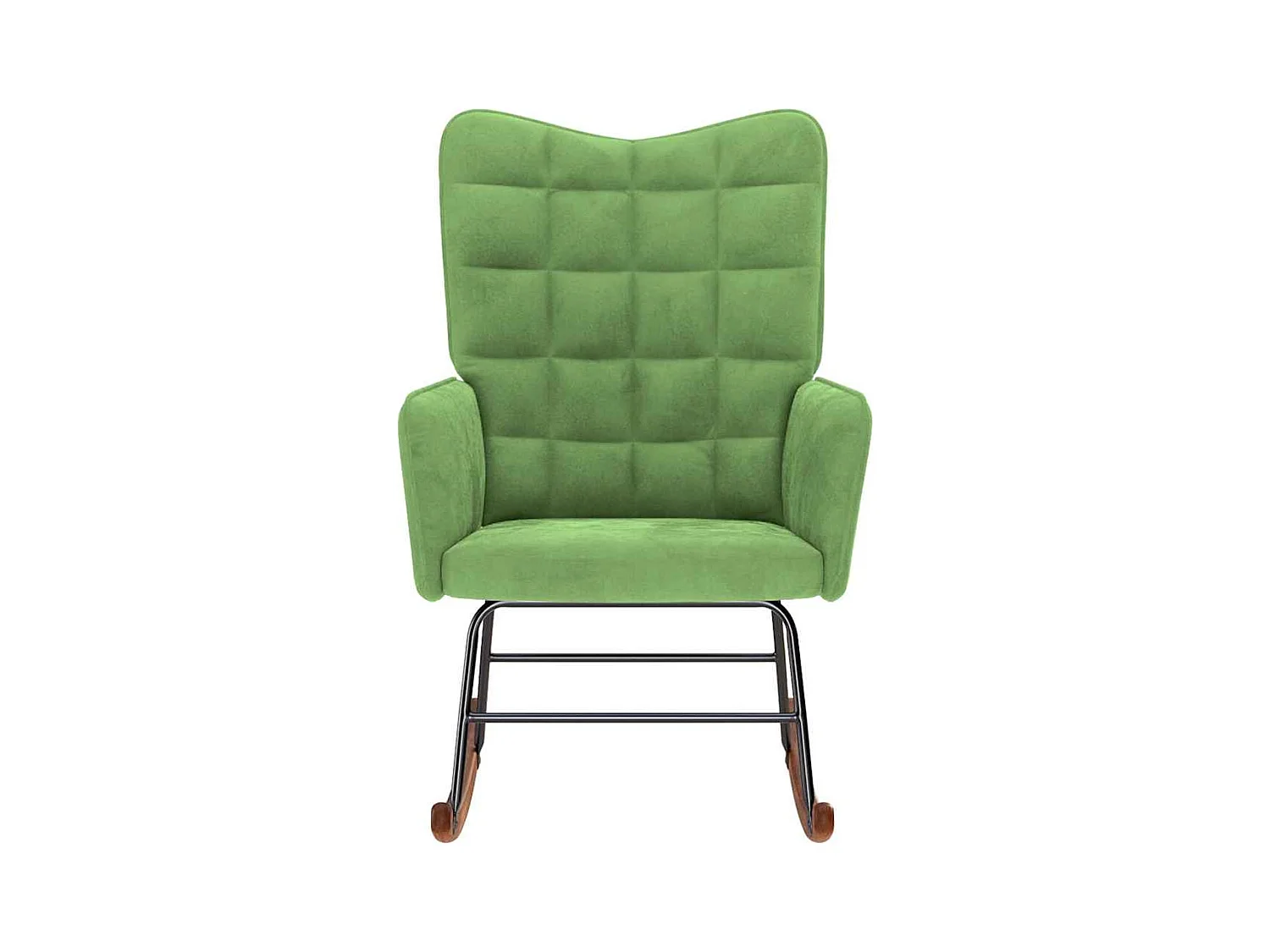 Chaise à bascule Vert clair Velours